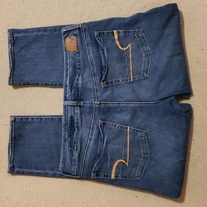 AMERICAN EAGLE artist crop super stretch jeans